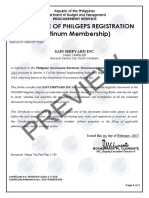 (Platinum Membership) : Certificate of Philgeps Registration