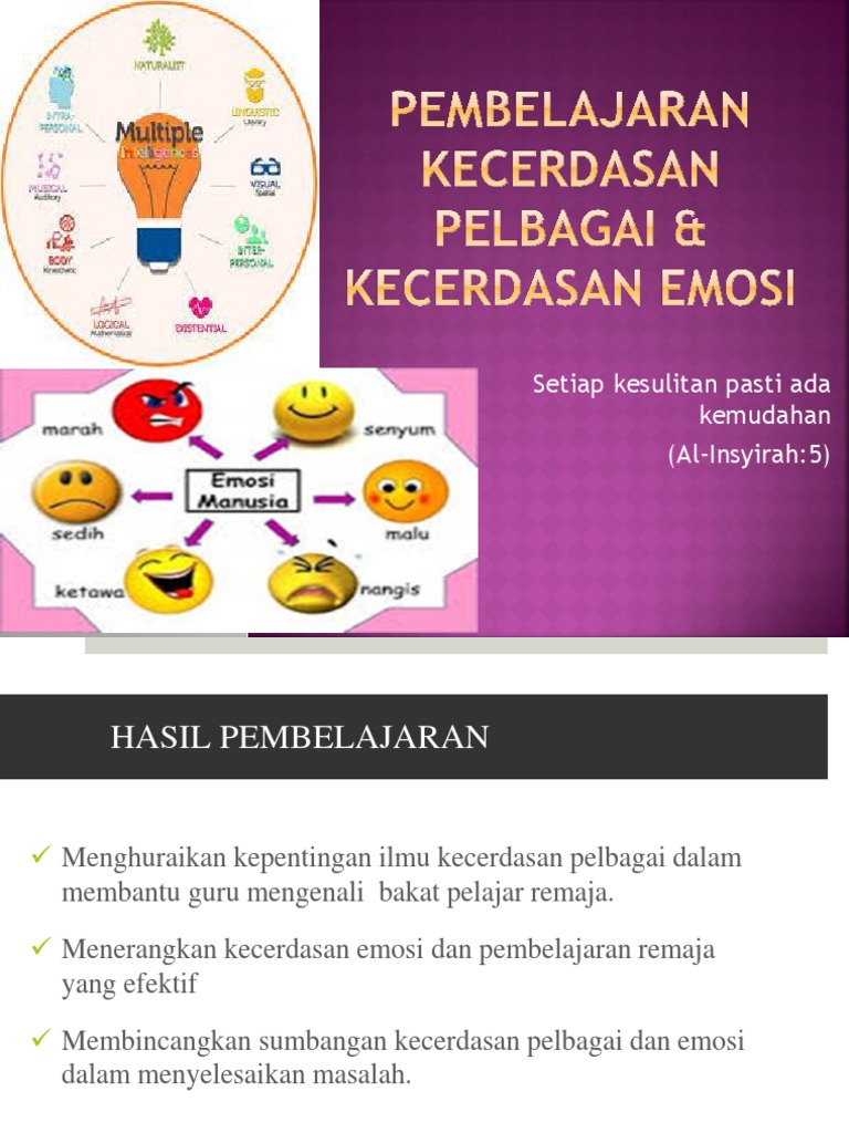 Pembelajaran Kecerdasan Pelbagai Kecerdasan Emosi Pdf