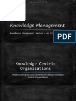 KM - Lecture - Knowledge Centric Organization