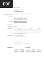 Andrei Chirica: Curriculum Vitae