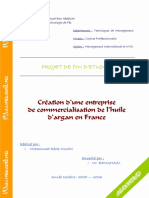 Creation Une Entreprise de Commercialisation Argan en France