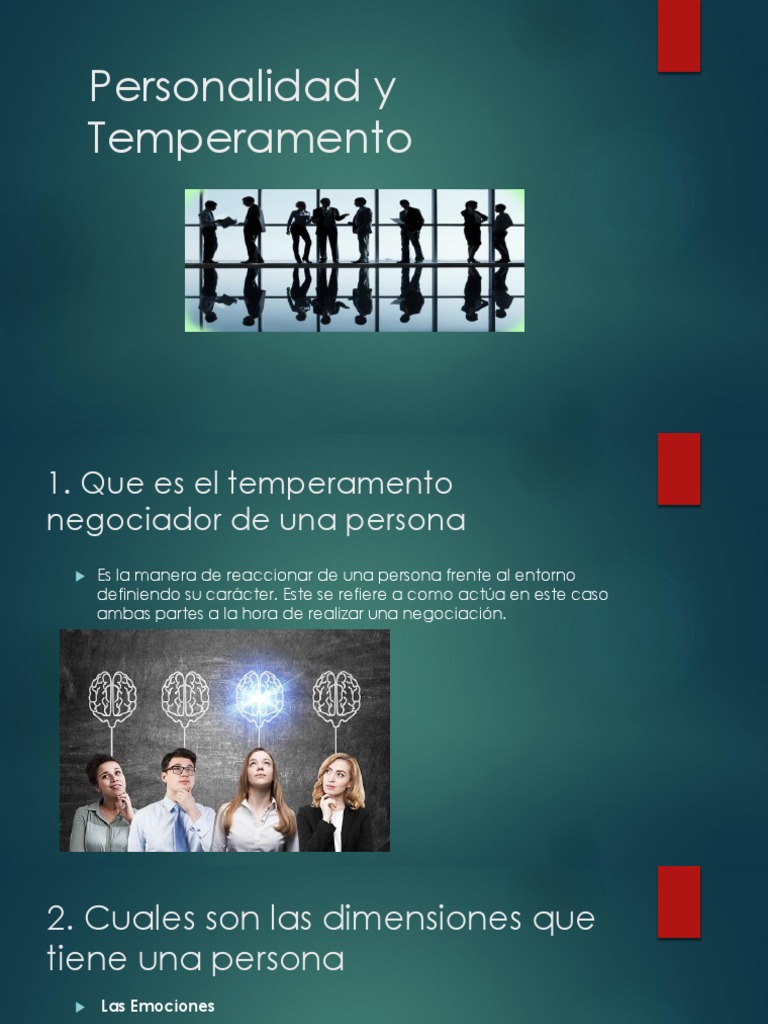 Personalidad y Temperamento | PDF | Inteligencia emocional | Las emociones