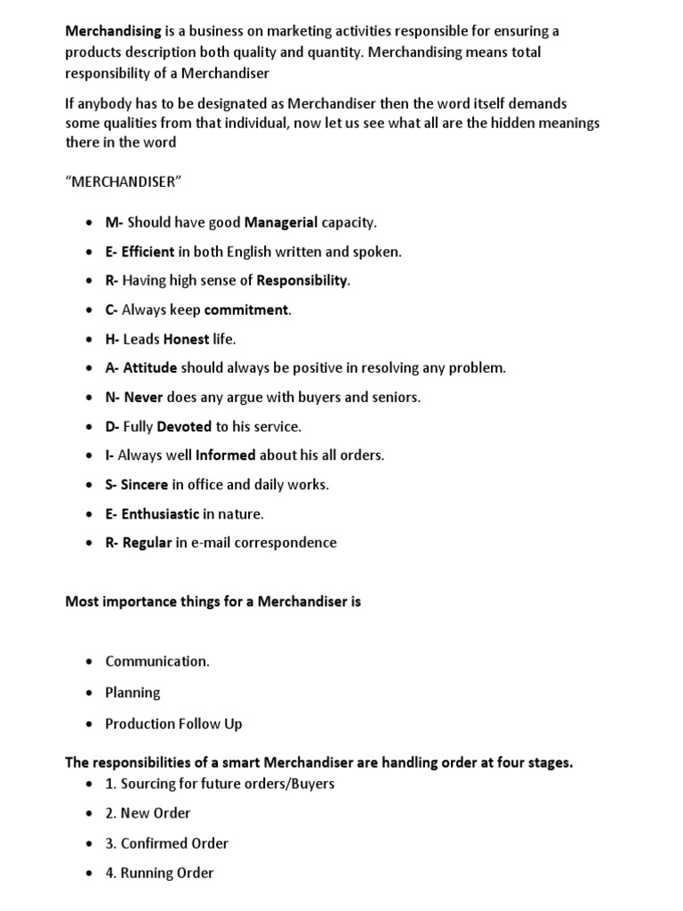Understanding Merchandising Basics | PDF | Negotiation | Credit (Finance)