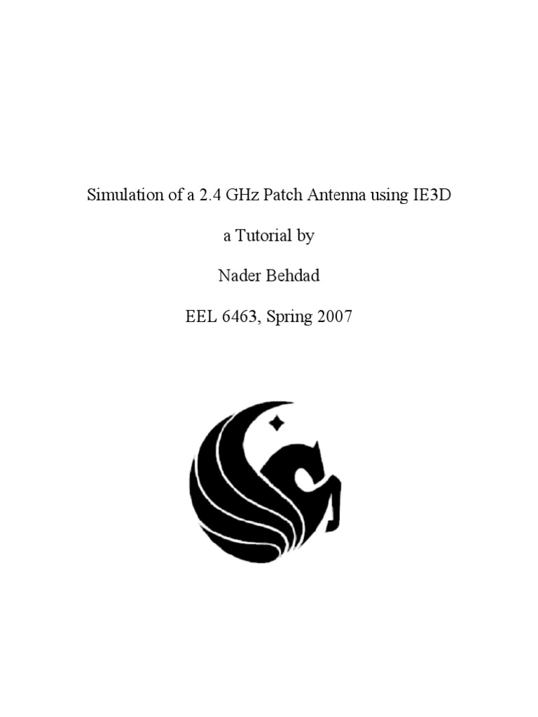 IE3D Tutorial for 2.4 GHz Antenna | PDF | Antenna (Radio ...