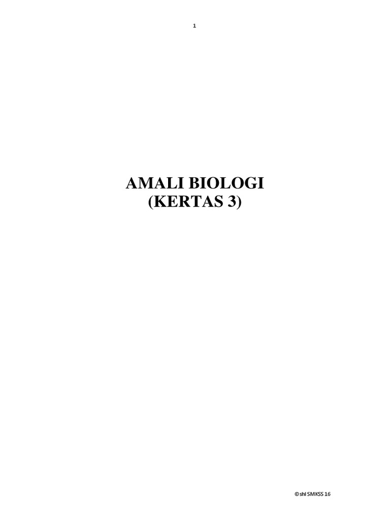 Kertas 3 Bio | PDF