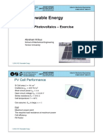 Renewable Energy: Solar Photovoltaics - Exercise