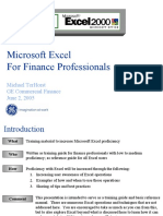 Microsoft Excel For Finance Professionals