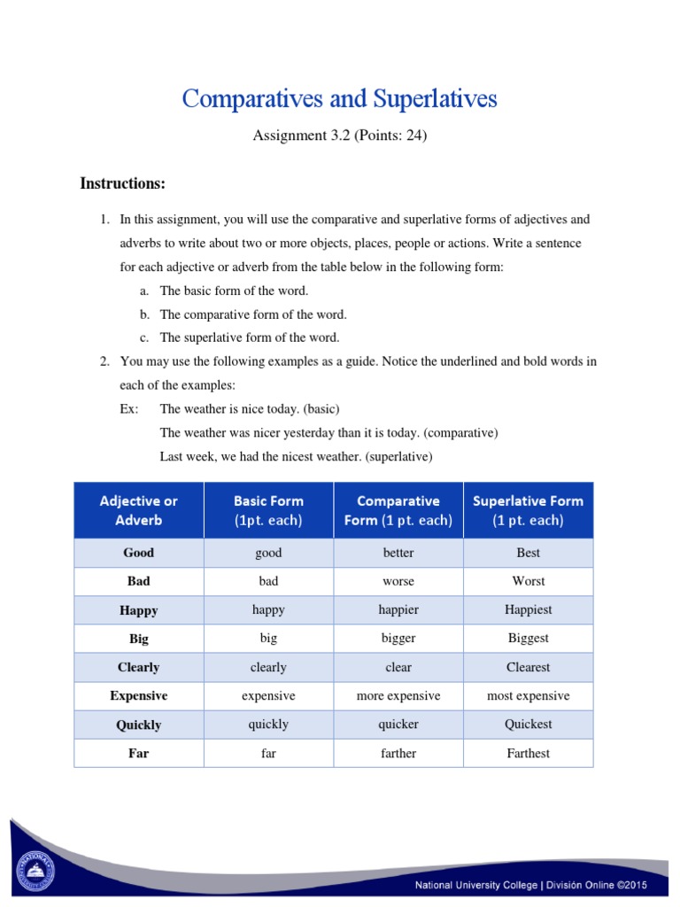 Comparatives and Superlatives | PDF