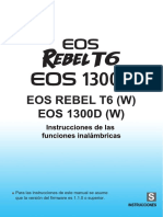 Eos Rebelt6 1300d Instrucciones Funciones Inalámbricas