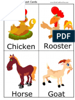 Farm Animals Flash Cards PDF