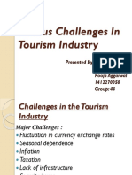 Various Challenges in Tourism Industry PPT (SHIWANGI