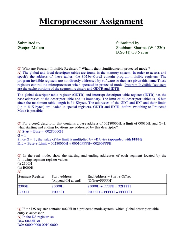 Program Invisible Registers Explained | PDF | Computer Engineering ...