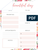 Floral Daily Planner