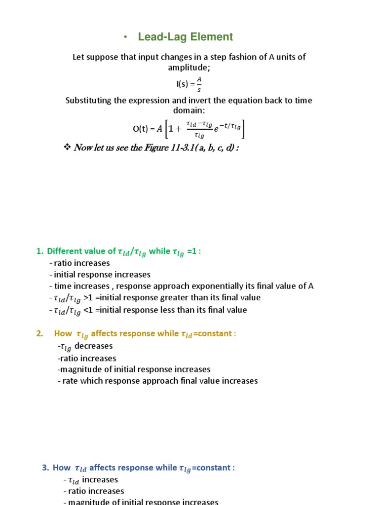Lead Lag Element PDF