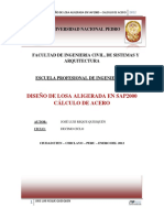 Calculo de Losa Aligerada Sap 2000 PDF