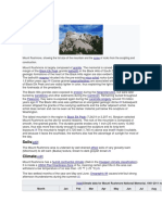 Geology: Mount Rushmore, Showing The Full Size of The Mountain and The of Rocks From The Sculpting and Construction