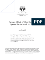 Revenue Effects of Major Tax Laws - Treasury Office of Tax Analysis Updating WP81-Table2013