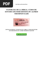 Panorama de La Biblia Curso de Estudio Spanish Edition by Alfred Thompson Eade