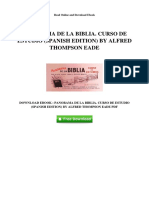 Panorama de La Biblia Curso de Estudio Spanish Edition by Alfred Thompson Eade