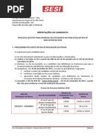 Orientações Ao Candidato 2018 - Sesi-sp v.01