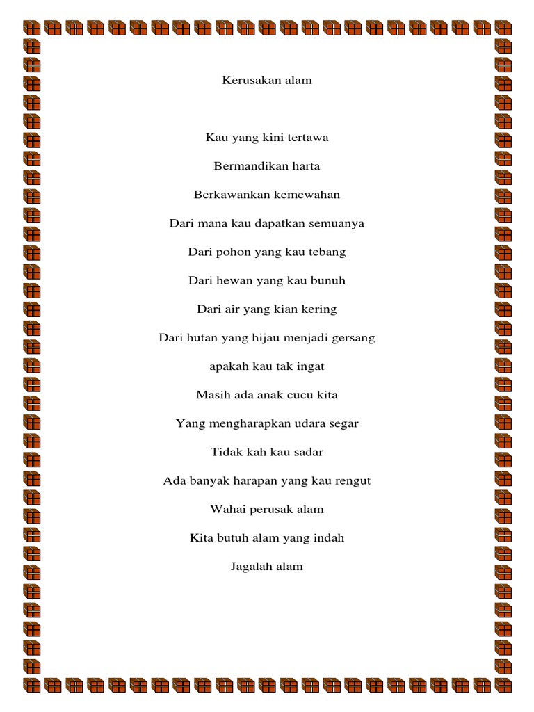Puisi Kerusakan Alam
