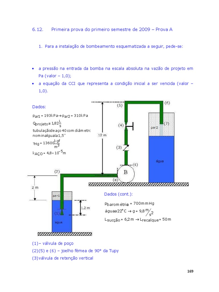 Etapas Do Projeto De Uma Instala o De Bombeamento Descarga