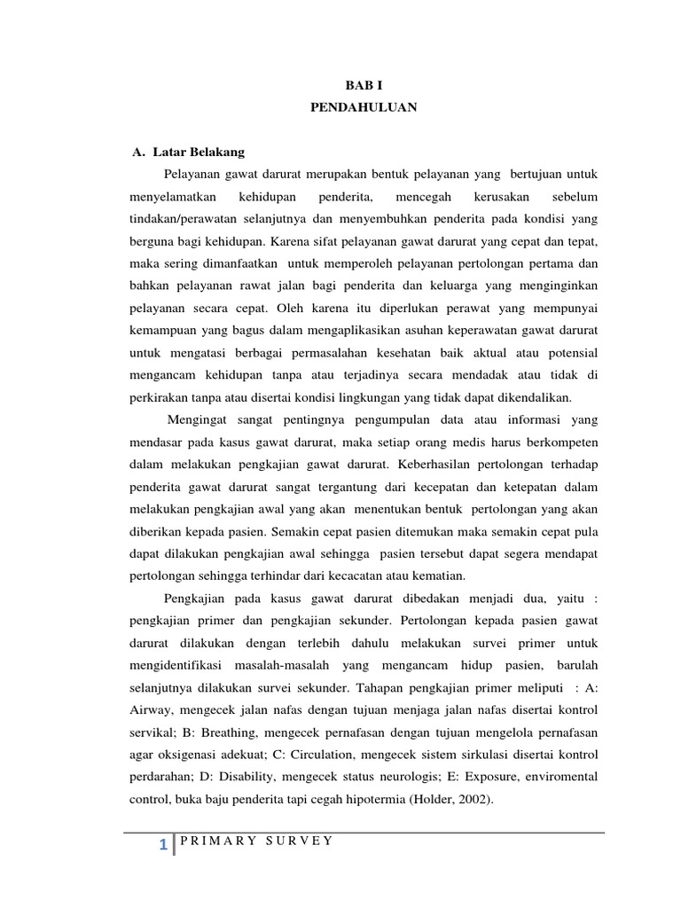 Primary Survey ABCDE | PDF