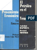 El Petróleo en El Pensamiento Económico Venezolano PDF