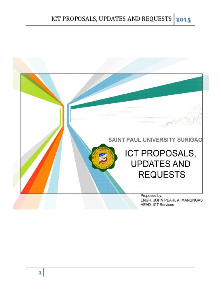 Ict Proposals, Updates and Requests | PDF | Personal Computers | Laptop