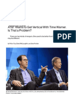 AT&T Wants To Get Vertical With Time Warner