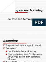 Skimming Versus Scanning: Purpose and Technique