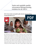 Ensure Inclusive and Equitable Quality Education and Promote Lifelong Learning Opportunities For All: SDG 4