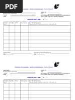 Terrain Programs - Window Dressing - Pop Up Shop: INVENTORY SHEET (Page - of - )