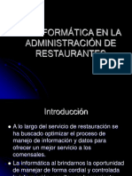 La Informatica en La Administracion de Restaurantes