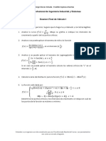 Examen Parcial II Cálculo I