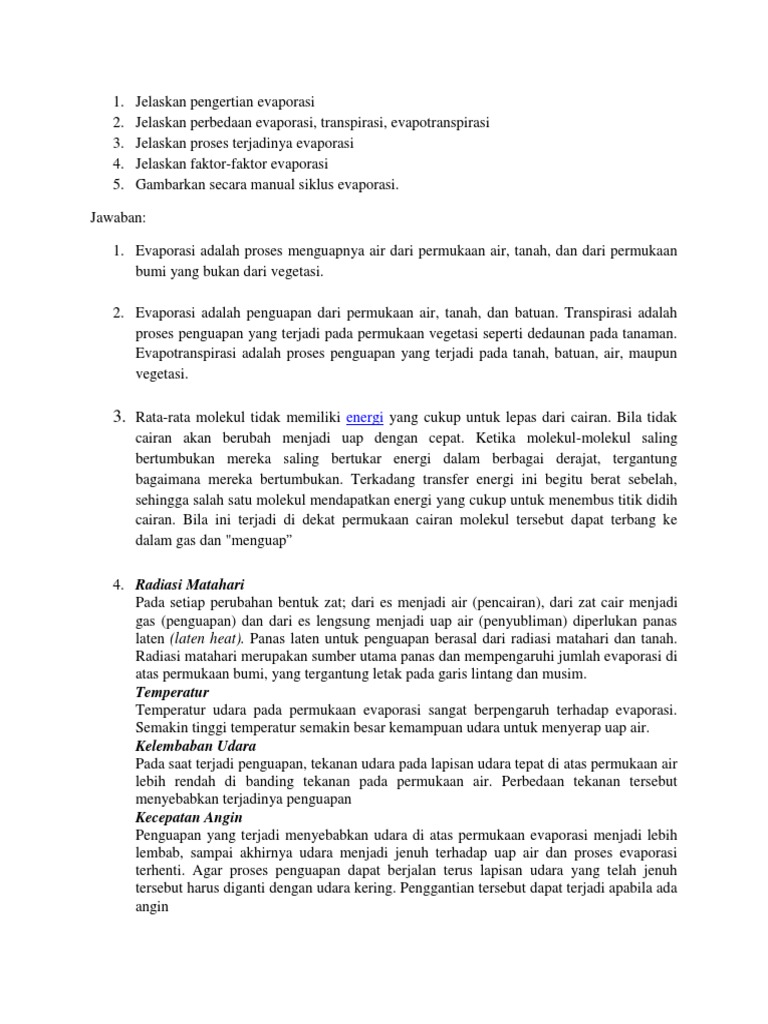 TP Evaporasi | PDF