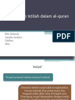 Waqaf Dan Istilah Dalam Al-Quran