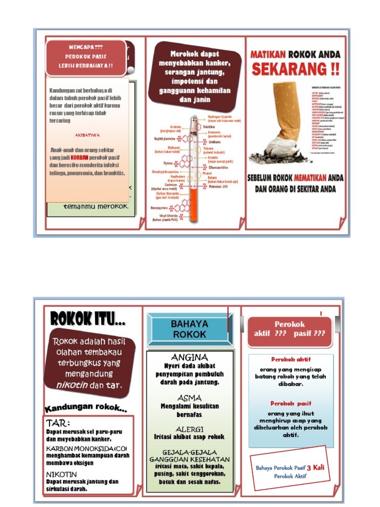 Leaflet Bahaya Rokok | PDF | Gaya Hidup