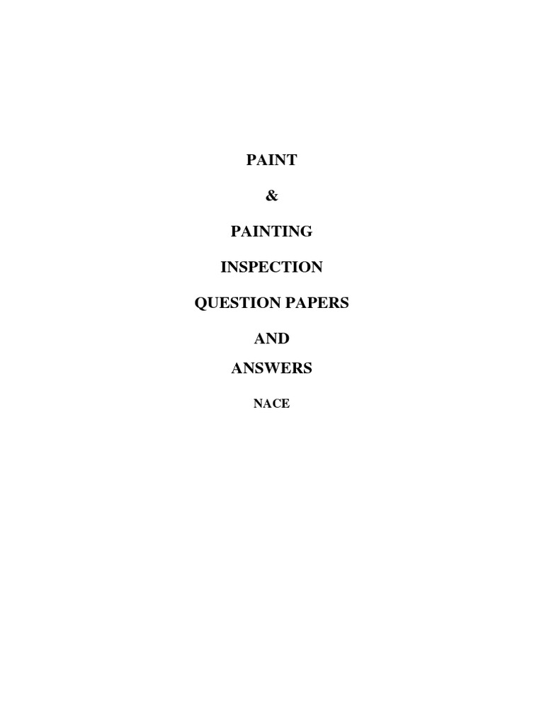 Painting Question and Answer PDF Paint Varnish
