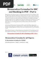 Mensuration Formulas For SSC and Banking in PDF Part 2