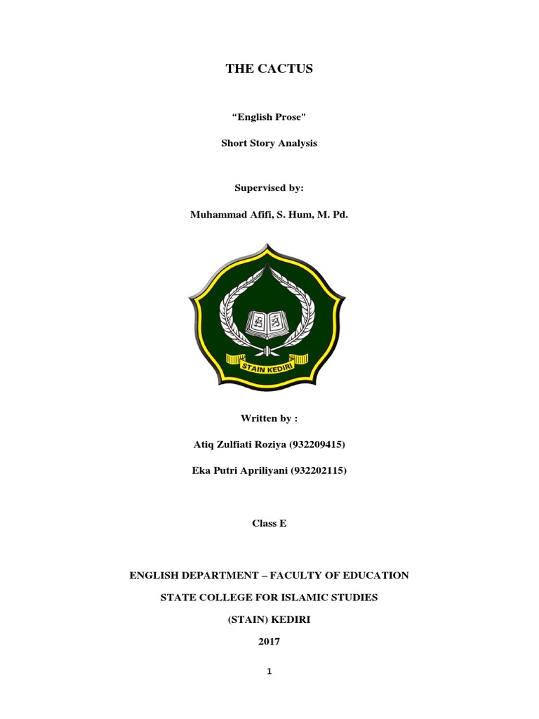Analysis of O. Henry's "The Cactus" | PDF | O. Henry