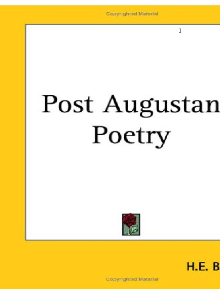 Post Augustan Poetry.pdf | Latin Literature | Nero - 