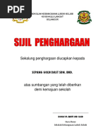 Contoh Surat Akuan Terima Cek & Sumbangan