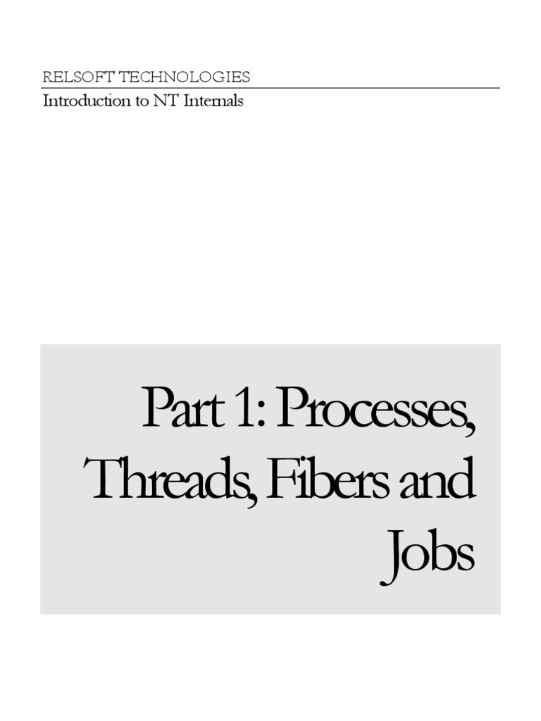Process | PDF | Thread (Computing) | Operating System