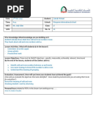 Lesson Plan 1 - Odd and Even Numbers