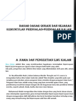 Dasar Qurani Dan Sejarah Kemunculan Persoalan Kalam