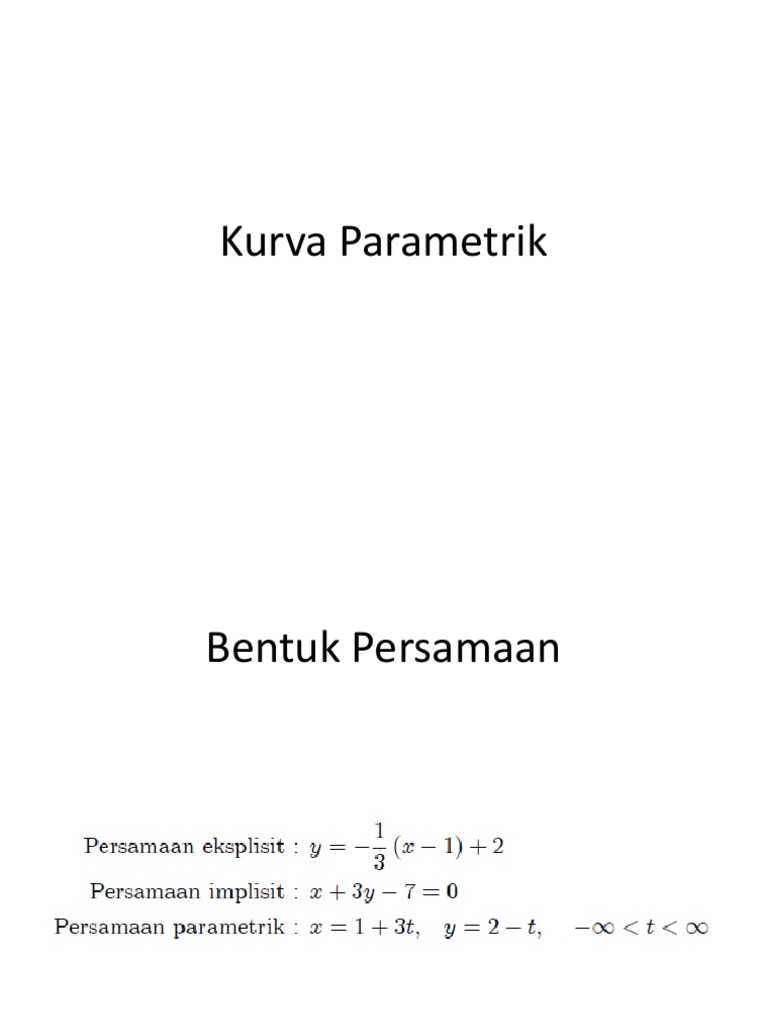 Kurva Parametrik | PDF | Metode & Bahan Ajar | Sains & Matematika