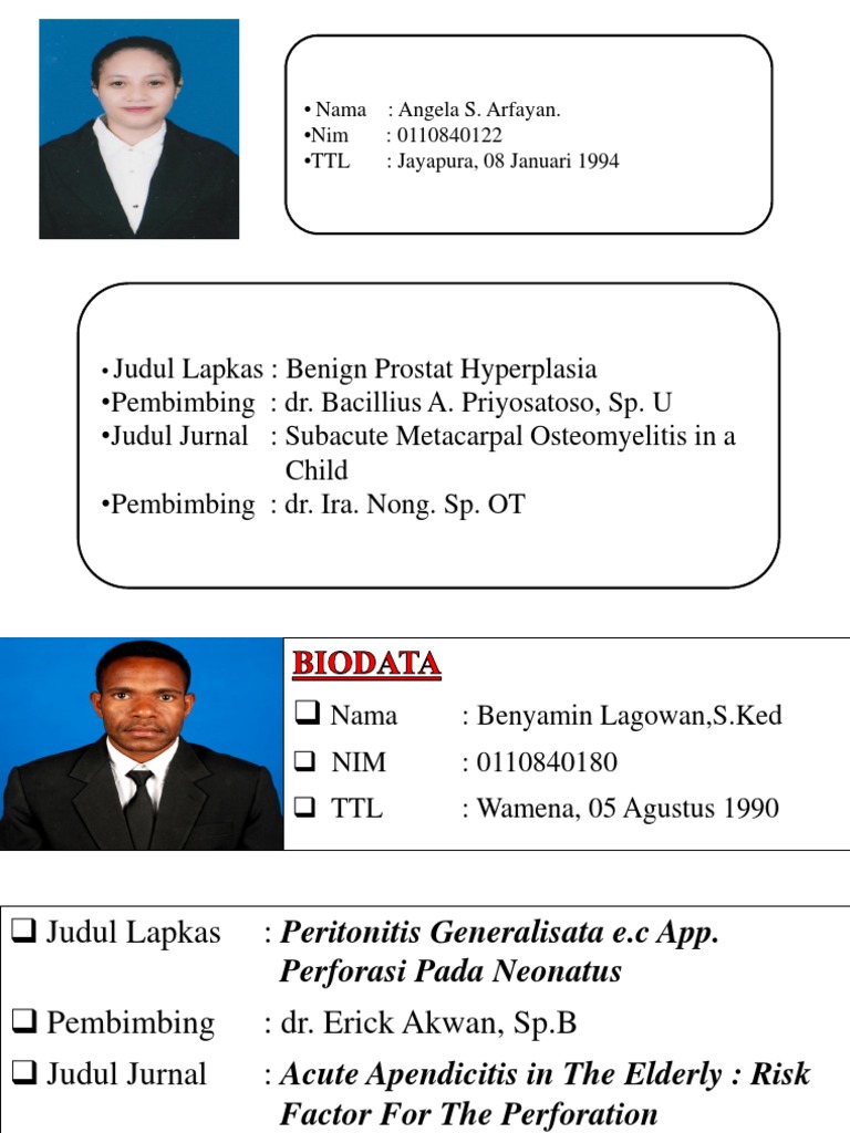 Biodata | PDF | Epidemiology | Medical Specialties