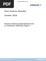 October 2016 (IAL) MS - Unit 2 Edexcel Physics A-Level