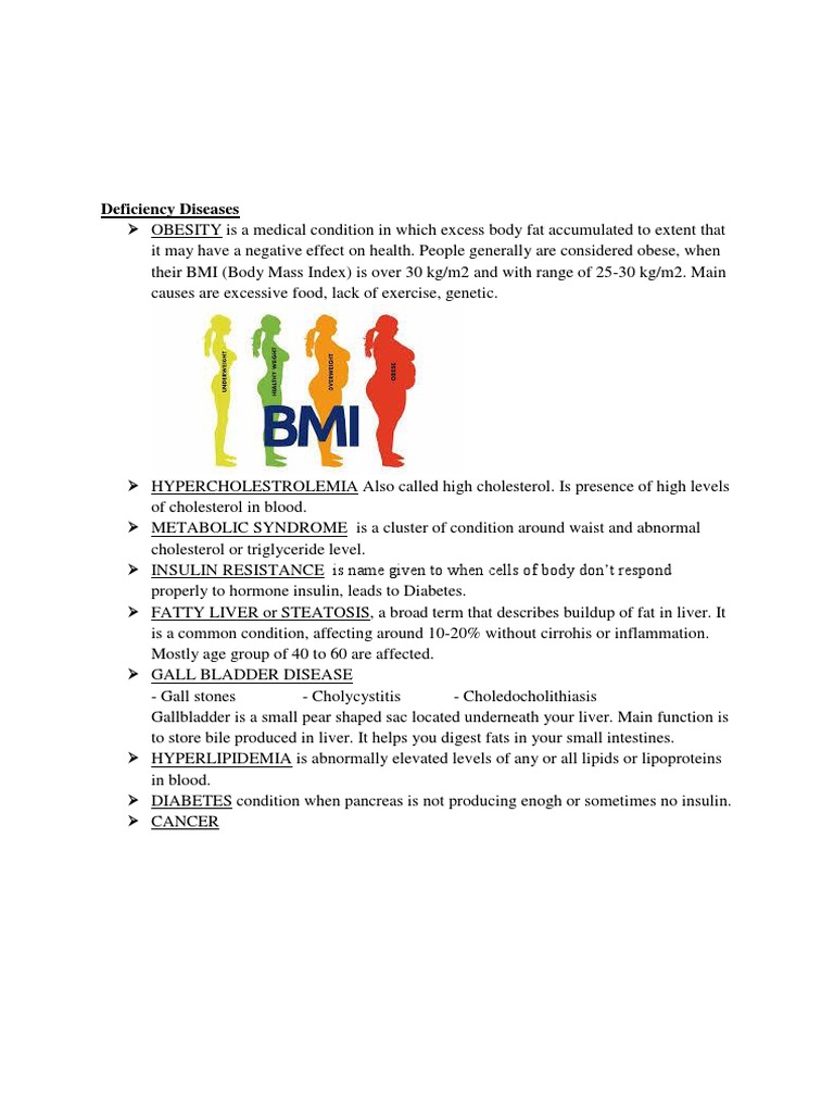 Deficiency Diseases | PDF | Science & Mathematics